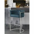 Bromas Modern Contemporary Emery Bar Stool Chair Teal BR1703525